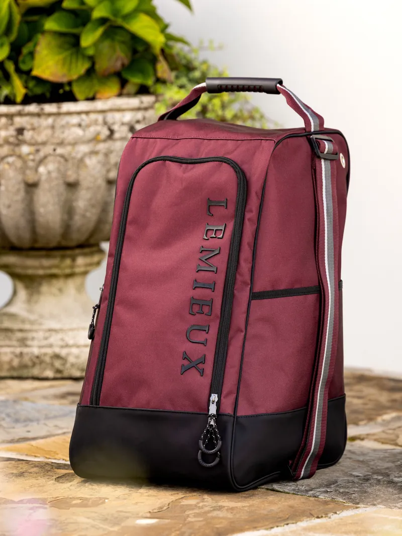 LeMieux Elite Wellington Boot Bag in Burgundy-1