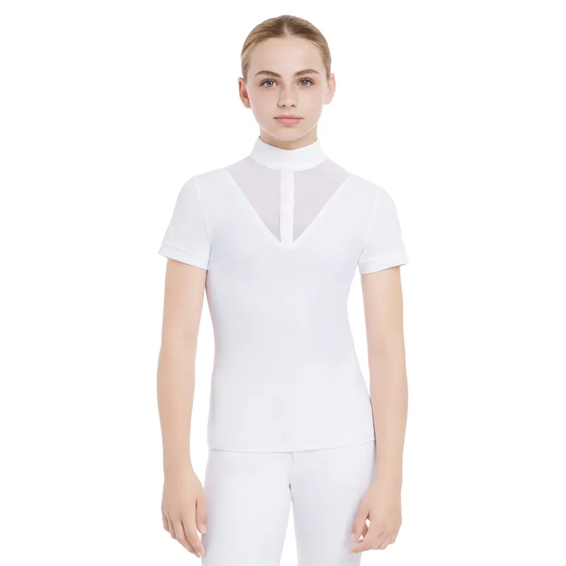 LeMieux Young Rider Eva Short Sleeve Show Shirt - White