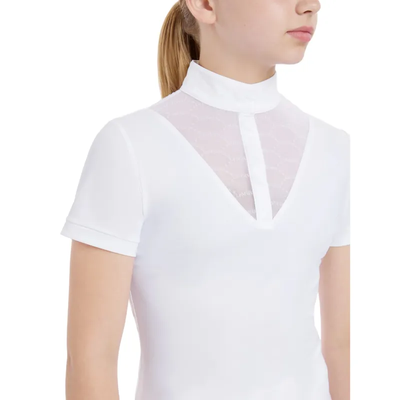 LeMieux Young Rider Eva Short Sleeve Show Shirt - White-2