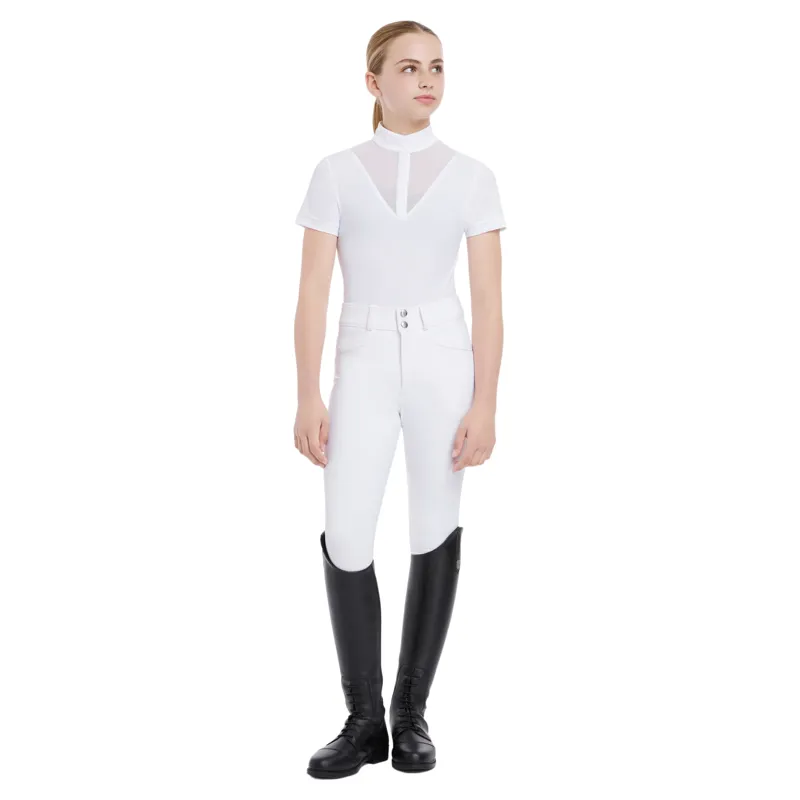 LeMieux Young Rider Eva Short Sleeve Show Shirt - White-7