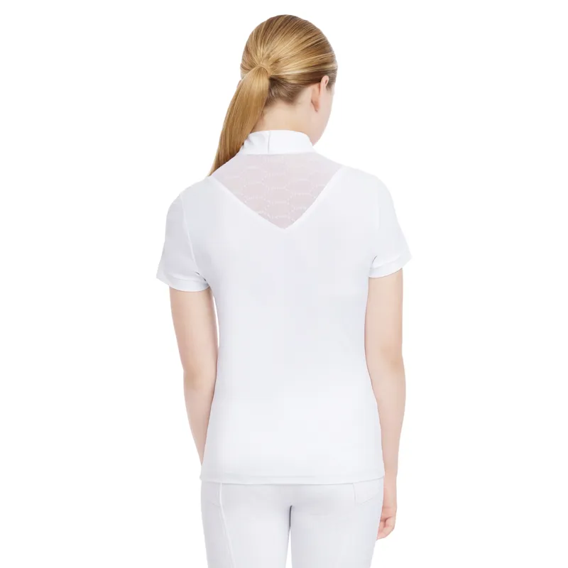 LeMieux Young Rider Eva Short Sleeve Show Shirt - White-1