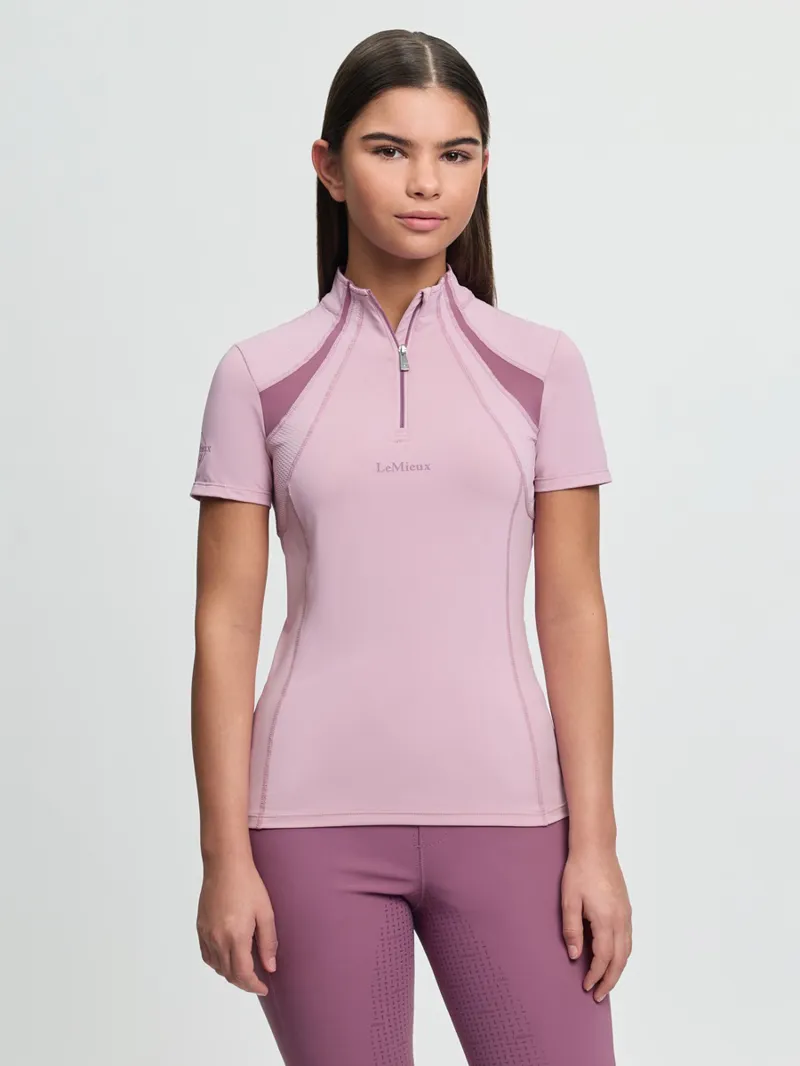LeMieux Young Rider Mia Mesh Base Layer in Fondant-1