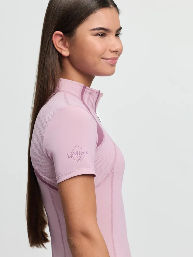 LeMieux Young Rider Mia Mesh Base Layer in Fondant-4