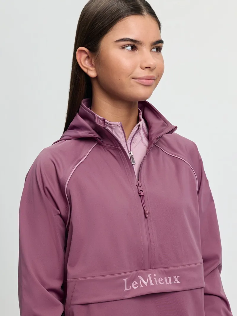 LeMieux Young Rider Paige Quarter Zip Waterproof Jacket in Mallow-6