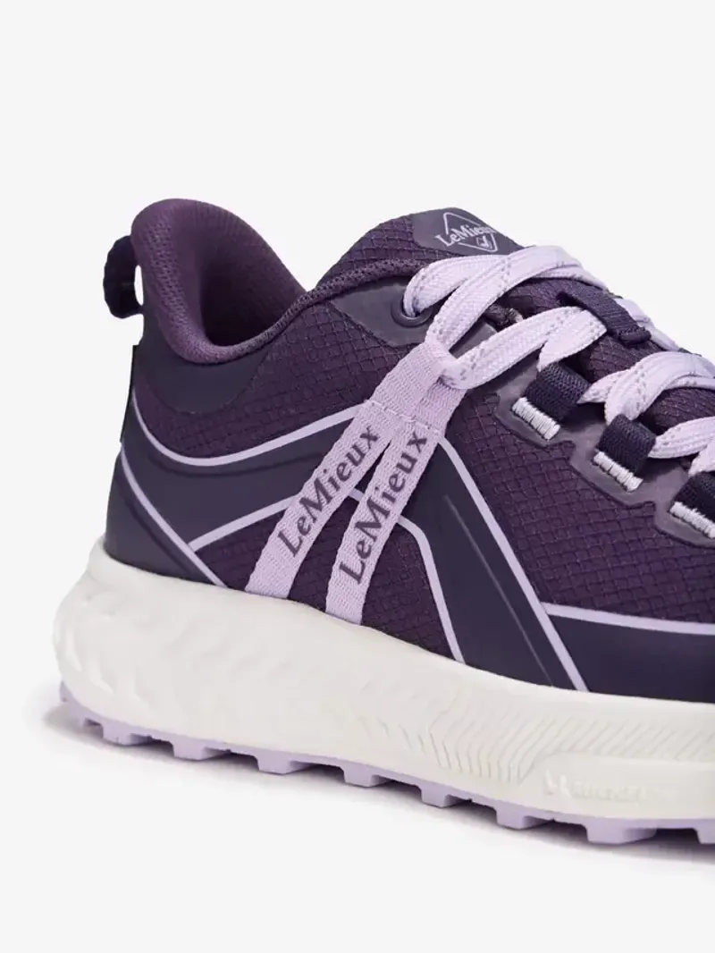 LeMieux Young Rider Trax Viva Waterproof Trainer in Juniper and Lilac-4