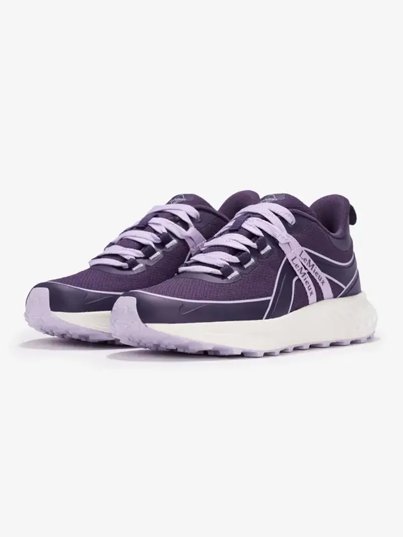 LeMieux Young Rider Trax Viva Waterproof Trainer in Juniper and Lilac