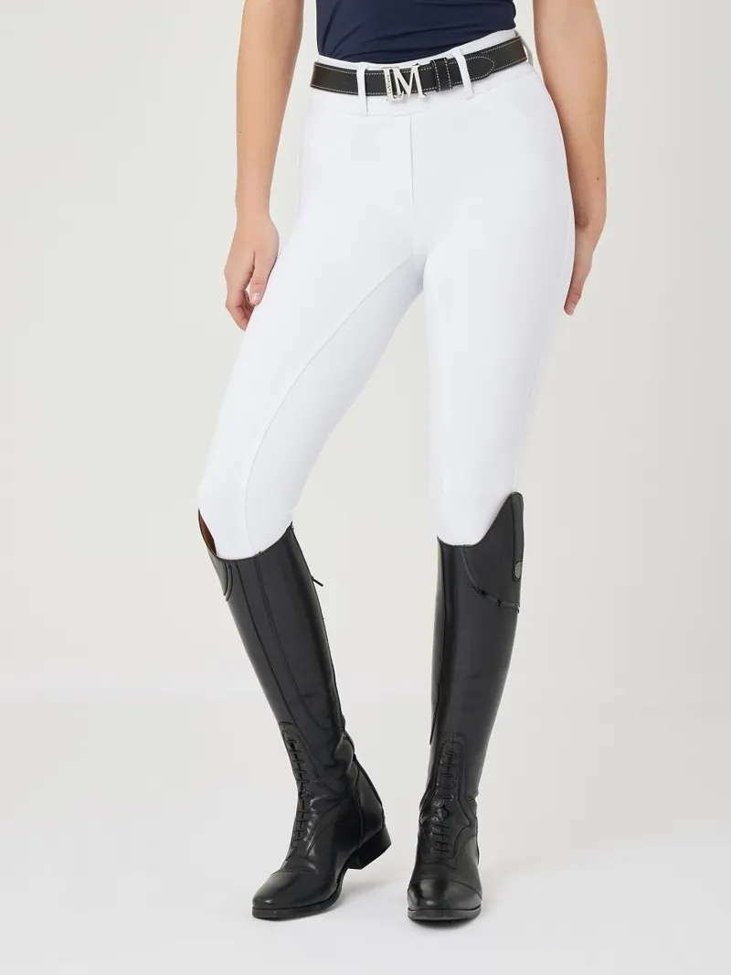 LeMieux Demi Pull On Full Seat Bregging Ladies in White