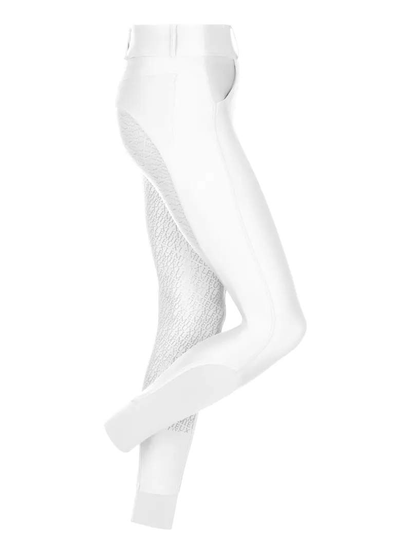 LeMieux Demi Pull On Full Seat Bregging Ladies in White-2