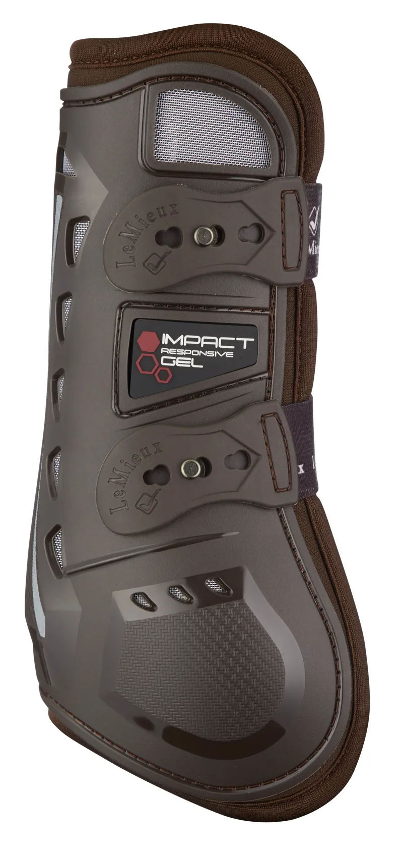 LeMieux Impact Responsive Gel Tendon Boots in Brown-2