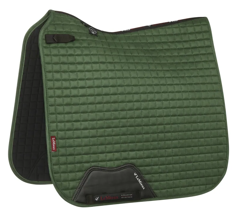 LeMieux Suede Dressage Square in Hunter Green