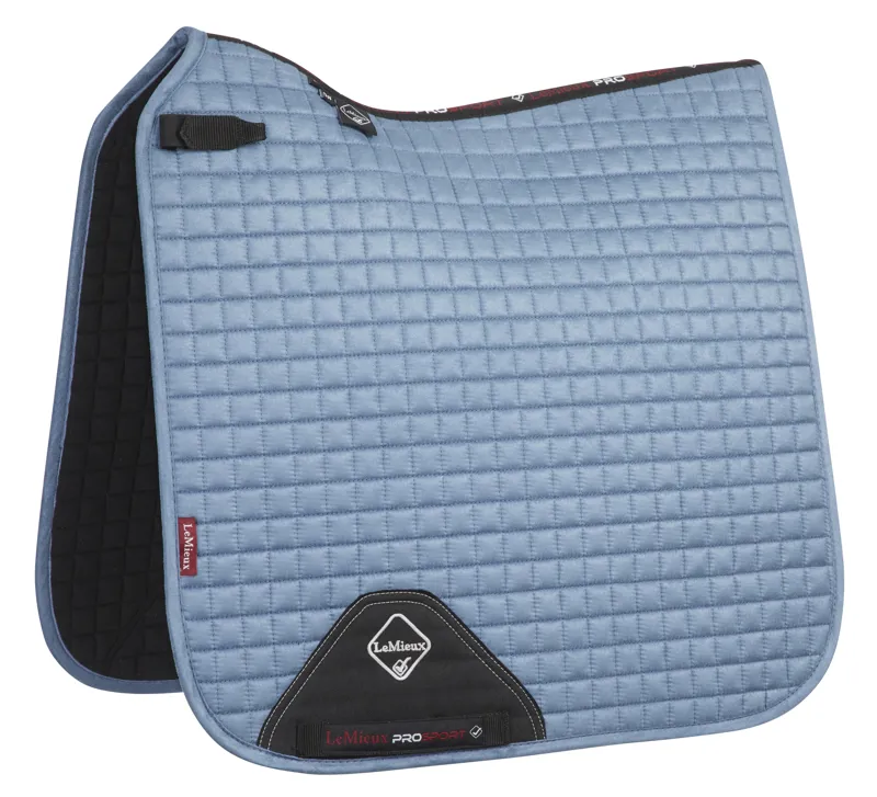 LeMieux Suede Dressage Square Large in Ice Blue