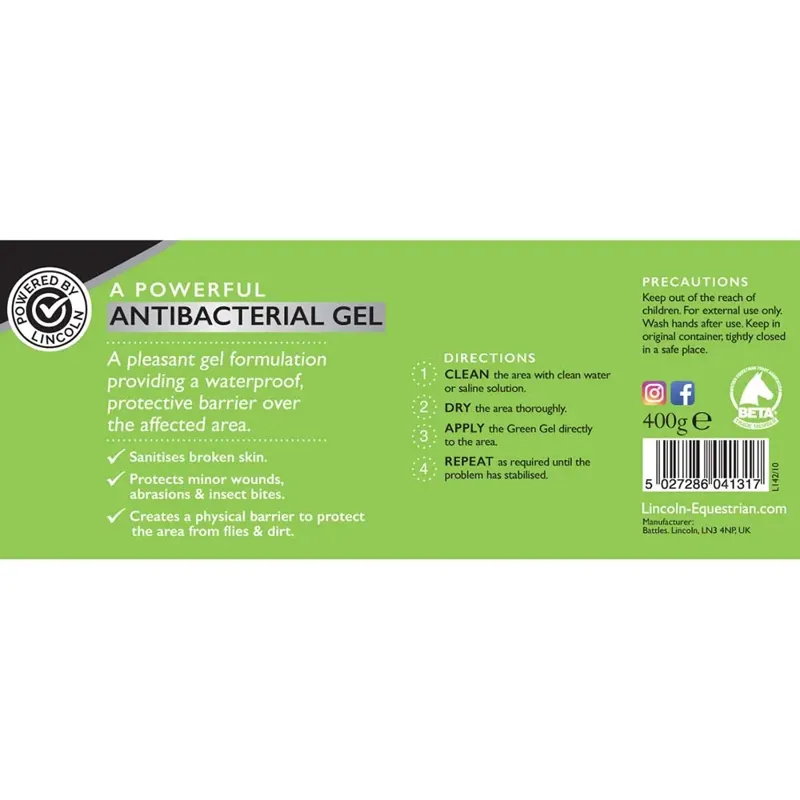 Lincoln Antibacterial Green Gel 400g-1