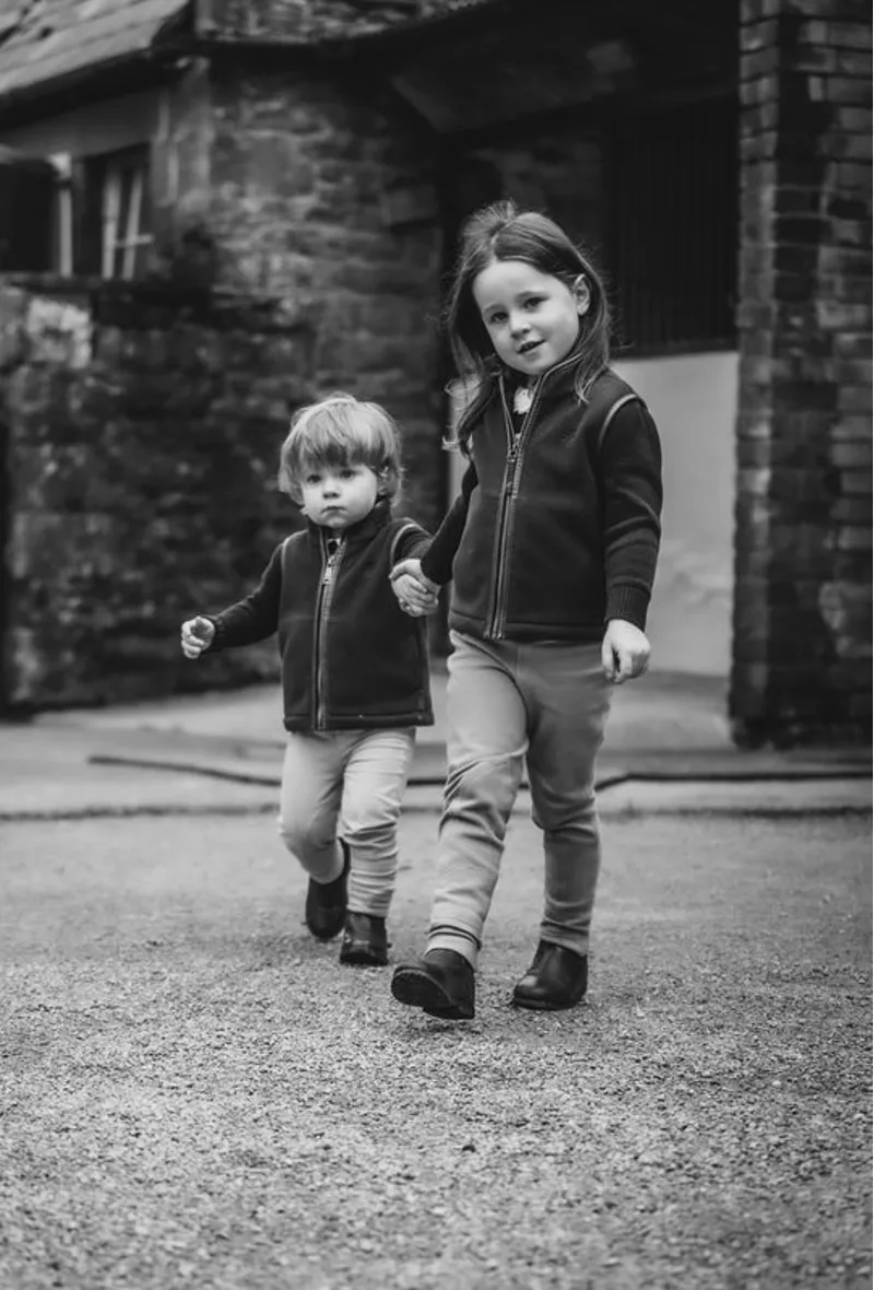 Holland Cooper Little Country Fleece Gilet in Ink Navy-5
