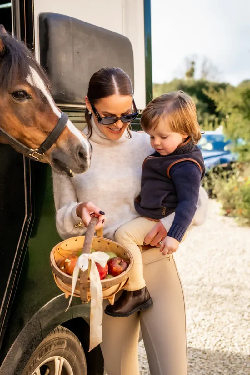 Holland Cooper Little Country Fleece Gilet in Ink Navy-2