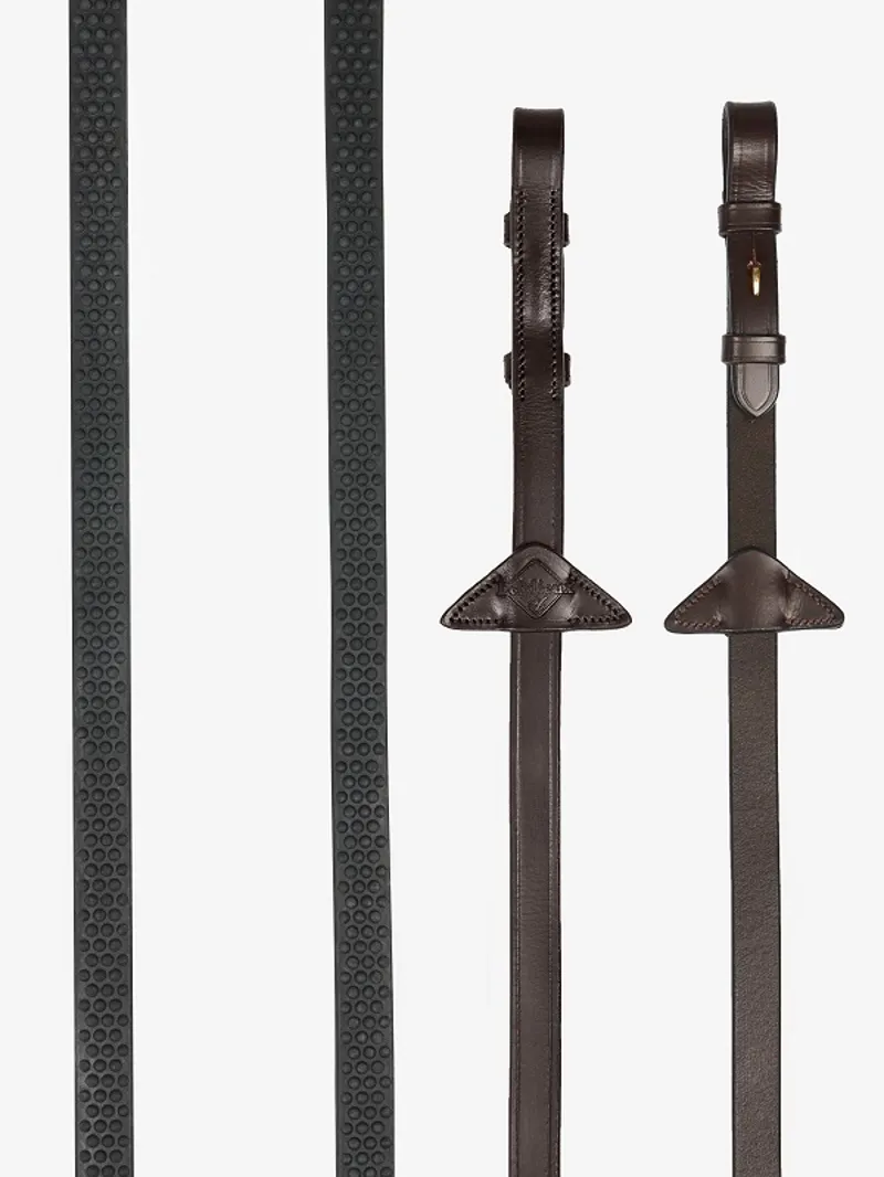 LeMieux Soft Rubber Reins in Havana and Brass