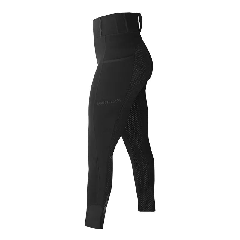 Equetech Luxe Thermal Winter Pull-On Breeches Ladies in Black-3
