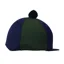 Hy Equestrian Two Tone Lycra Bobble Hat Silk in Navy/Green - WEB EXCLUSIVE