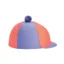 Hy Equestrian Two Tone Lycra Bobble Hat Silk in Navy/Orange - WEB EXCLUSIVE