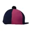 Hy Equestrian Two Tone Lycra Bobble Hat Silk in Navy/Pink - WEB EXCLUSIVE