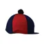 Hy Equestrian Two Tone Lycra Bobble Hat Silk in Navy/Red - WEB EXCLUSIVE