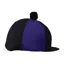 Hy Equestrian Two Tone Lycra Bobble Hat Silk in Purple/Black - WEB EXCLUSIVE