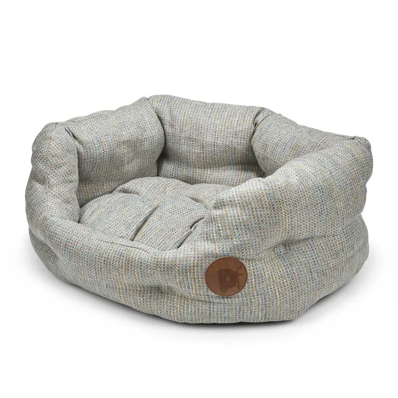 Petface Meadow Weave High Oval Dog Bed in Grey-2