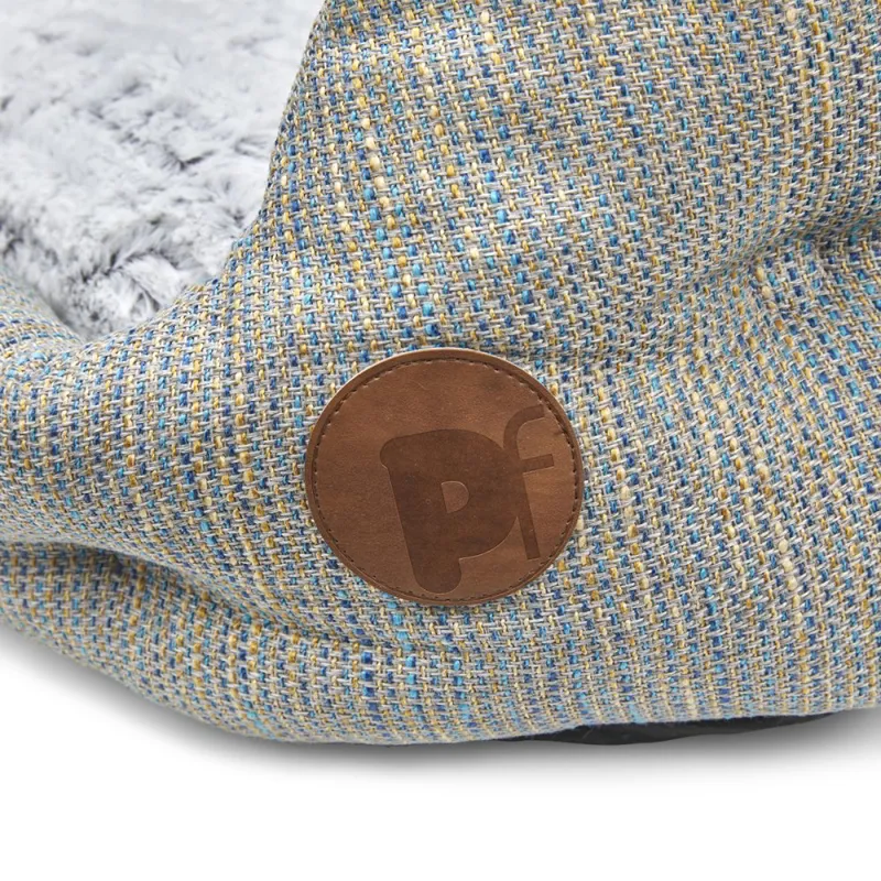 Petface Meadow Weave High Oval Dog Bed in Grey-3