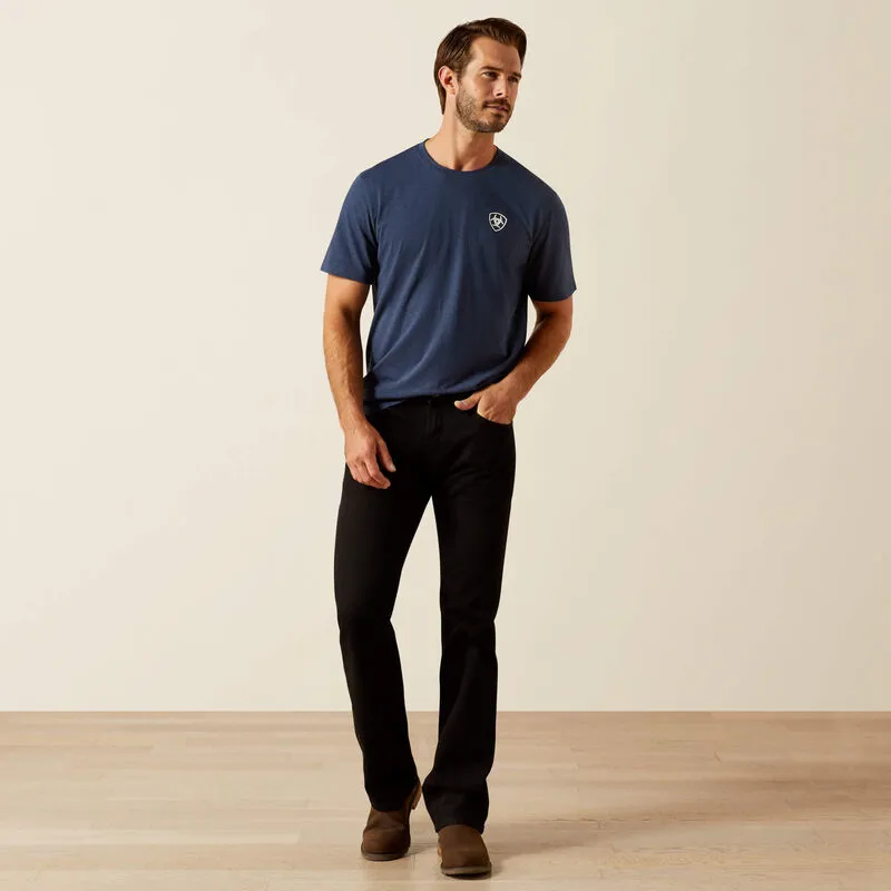 Ariat BV Logo T-Shirt Mens in Navy Heather-4