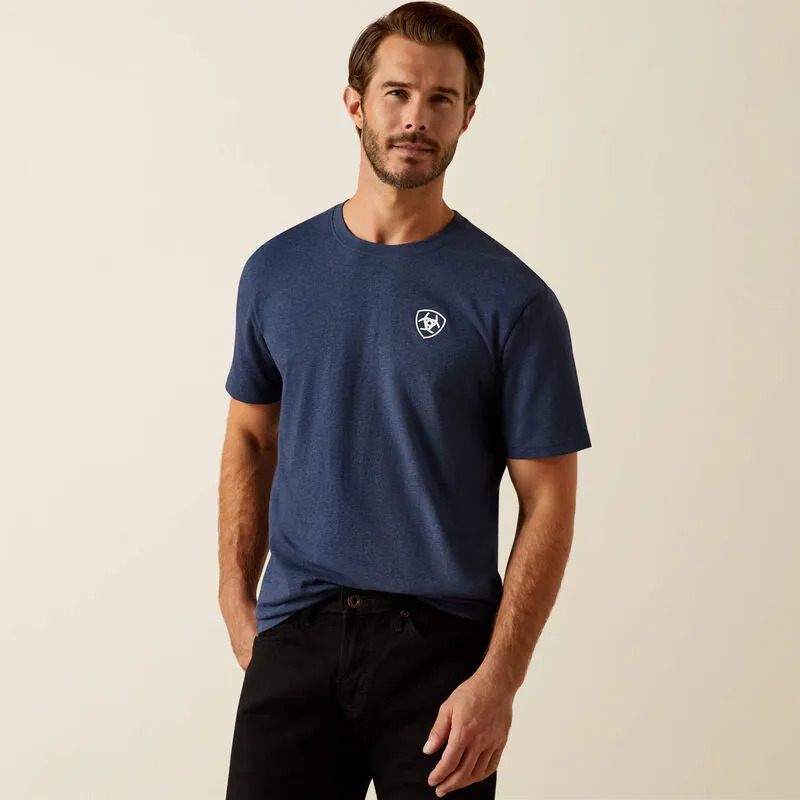 Ariat BV Logo T-Shirt Mens in Navy Heather