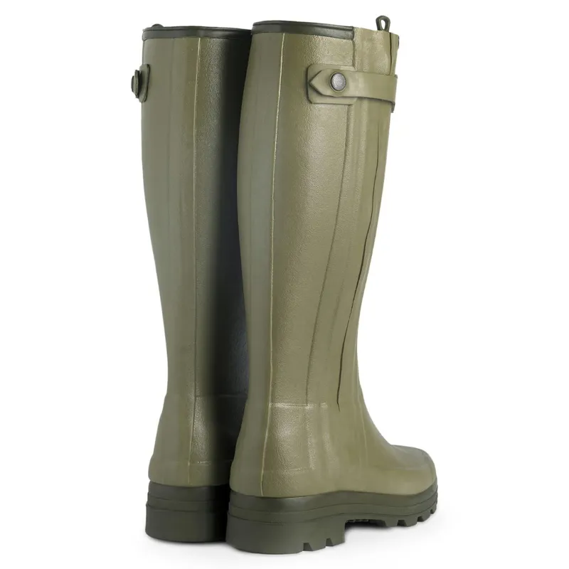 Le Chameau Chasseur Neoprene Lined Wellingtons Mens in Green-4