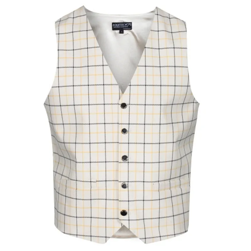 Equetech Tattersall Waistcoat Mens in Yellow/Black