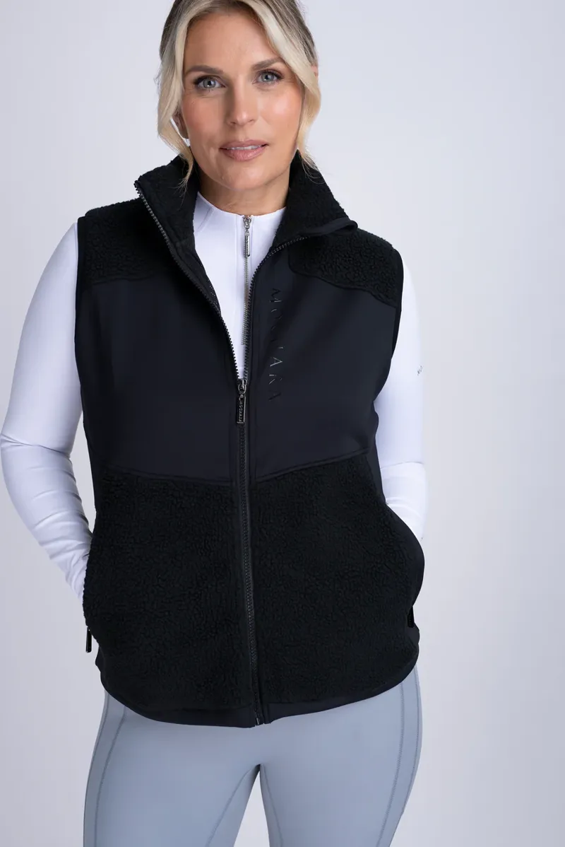 Mochara Luxe Sherpa Gilet Ladies in Black