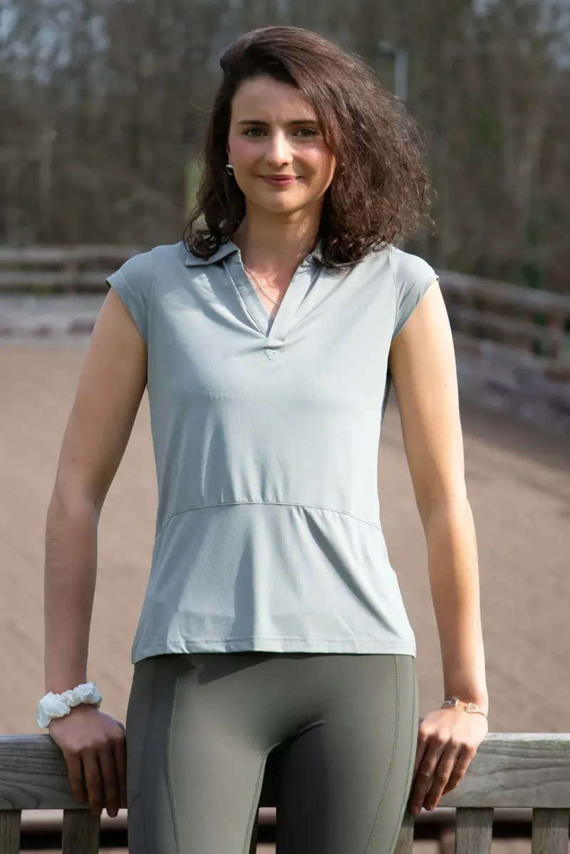 Mochara V Neck Air Tech Sleeveless Vest Ladies in Pistachio-1