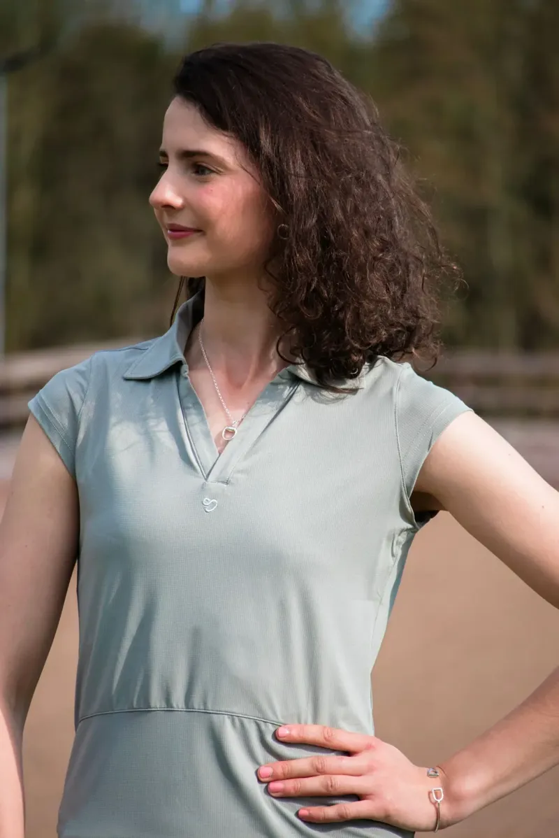 Mochara V Neck Air Tech Sleeveless Vest Ladies in Pistachio-2