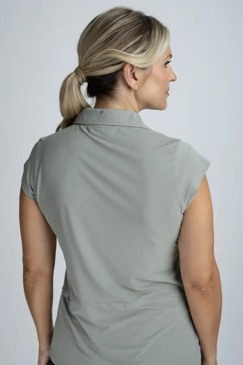 Mochara V Neck Air Tech Sleeveless Vest Ladies in Pistachio-3