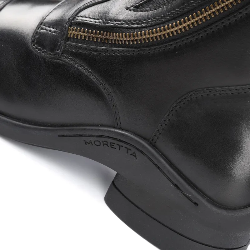Moretta Alessia Leather Paddock Boots Ladies in Black-8