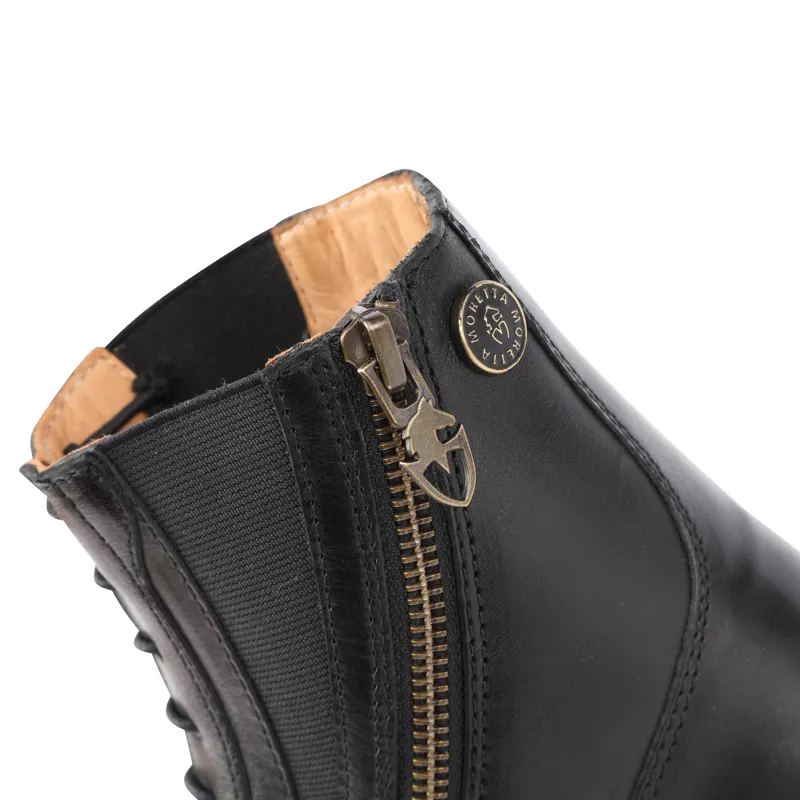 Moretta Alessia Leather Paddock Boots Ladies in Black-9