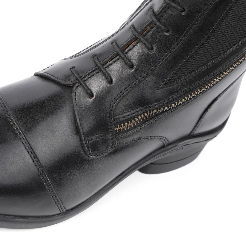 Moretta Alessia Leather Paddock Boots Ladies in Black-5