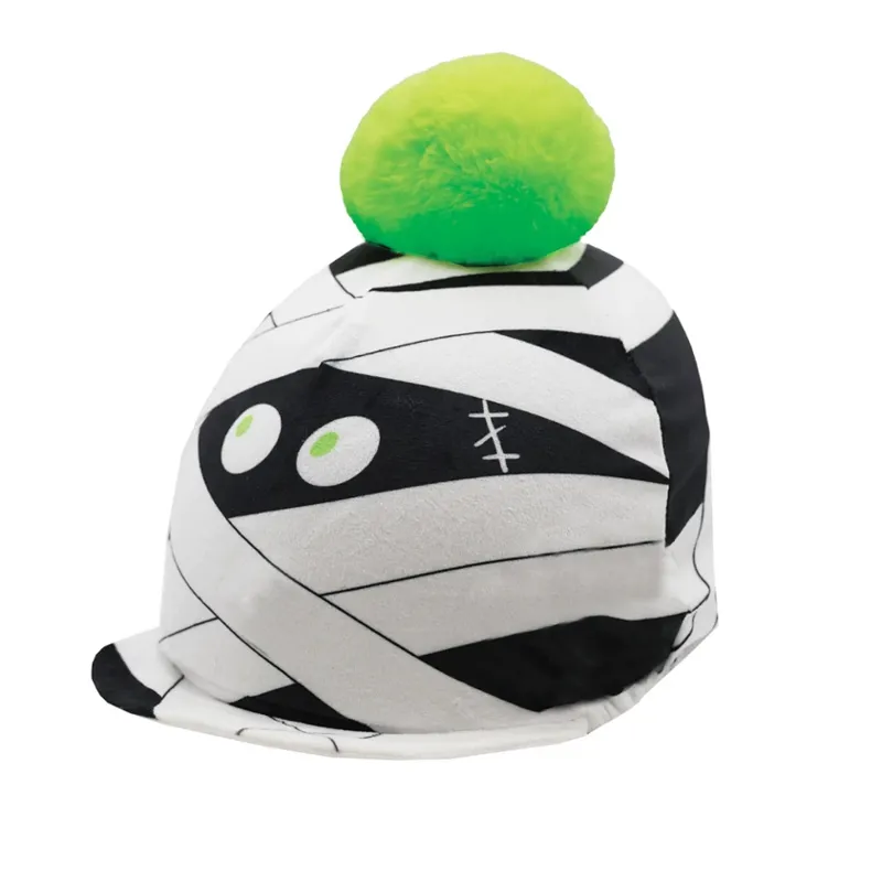 Equetech Mummy Mayhem Halloween Hat Silk in Green and White