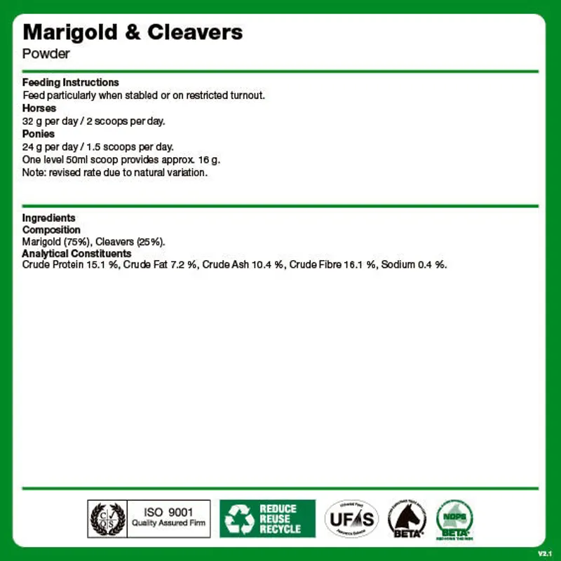NAF Marigold and Cleavers 1kg-1