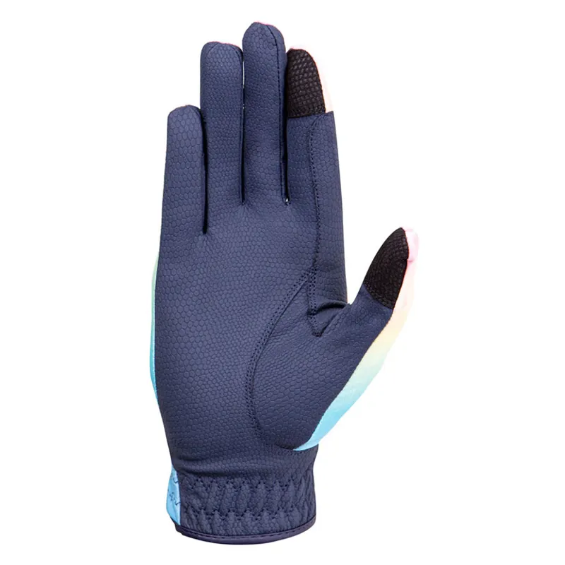 Hy Equestrian Riding Gloves in Navy/Pastel Ombre - WEB EXCLUSIVE-1