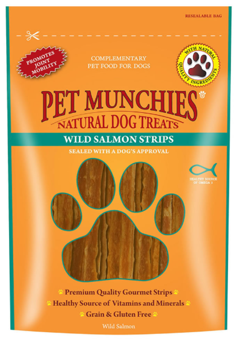 Pet Munchies Wild Salmon Strips Dog Treats
