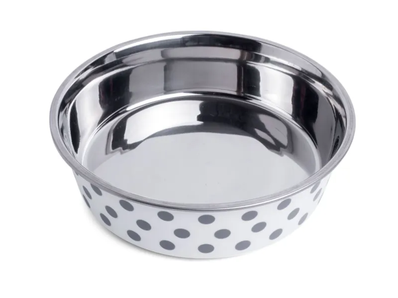 Petface Deli Bowl with Grey Spots