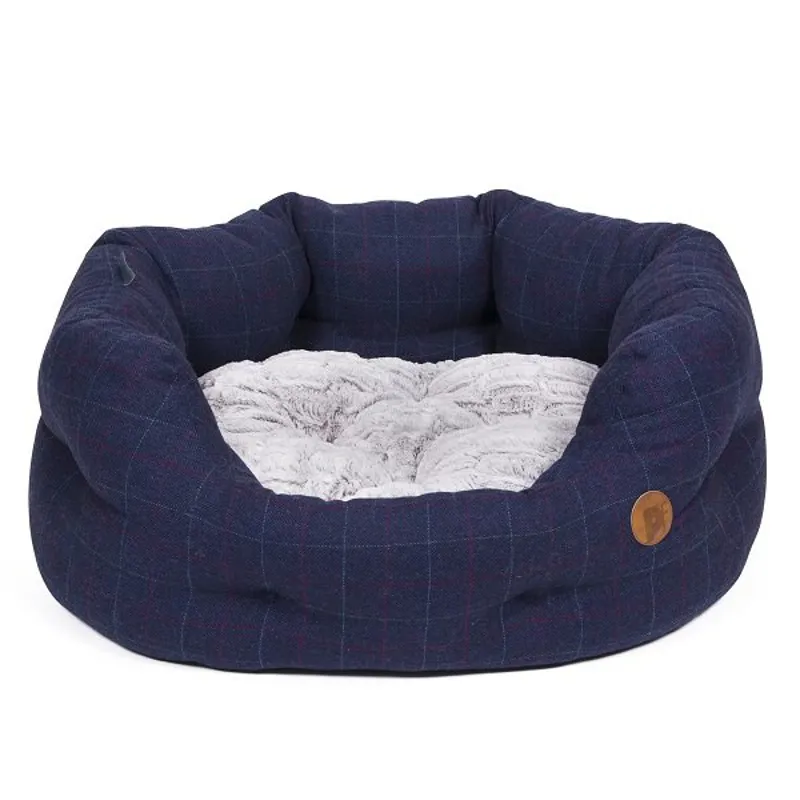 Petface Midnight Tweed Oval Pet Bed 
