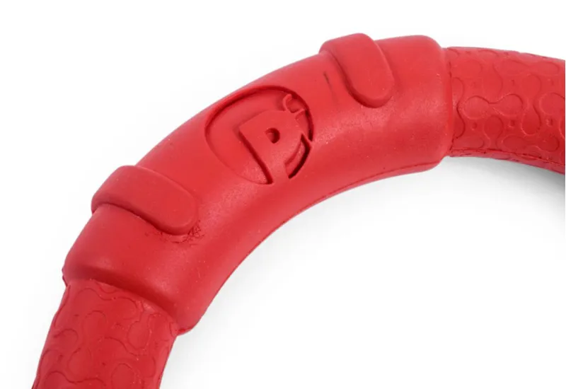 Petface Toyz Small Rubber Ring Dog Toy in Red-3