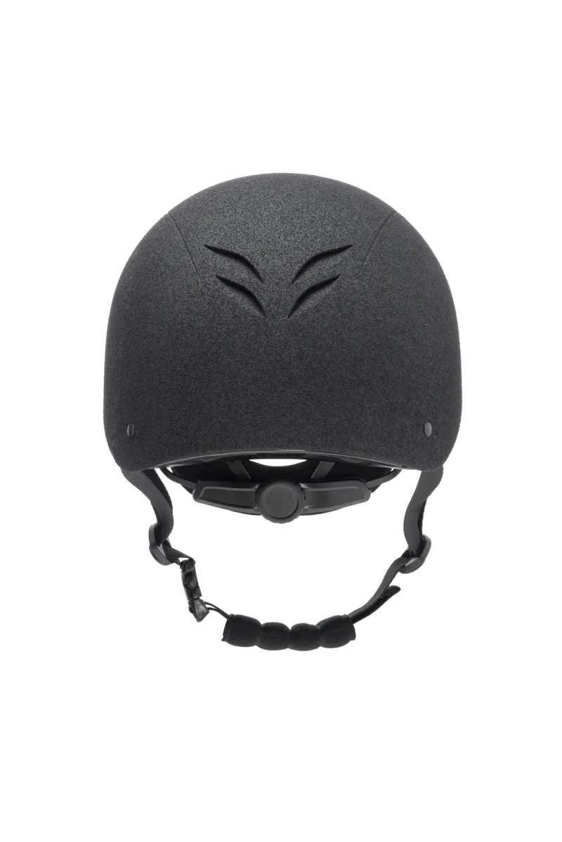 Charles Owen Phoenix Jockey Skull with MIPS in Black with Silver-6