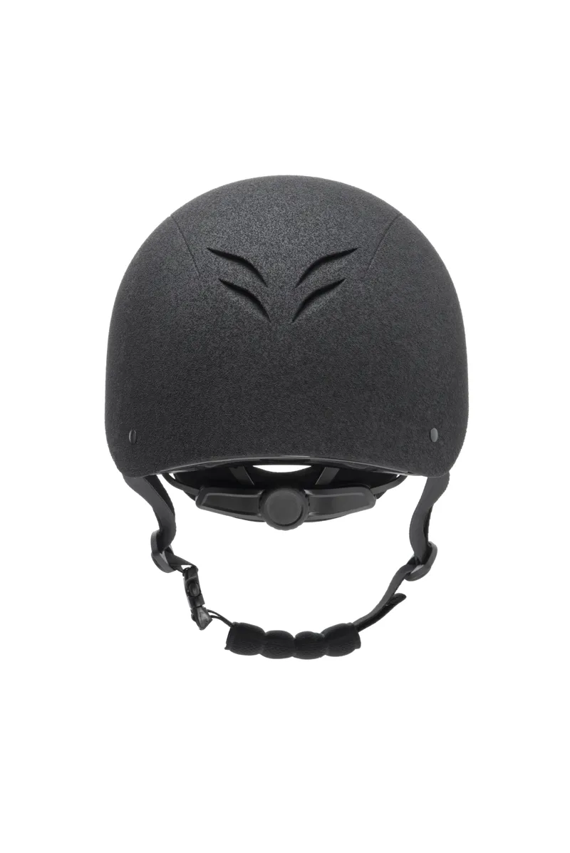 Charles Owen Phoenix Jockey Skull with MIPS in Black with Silver-5