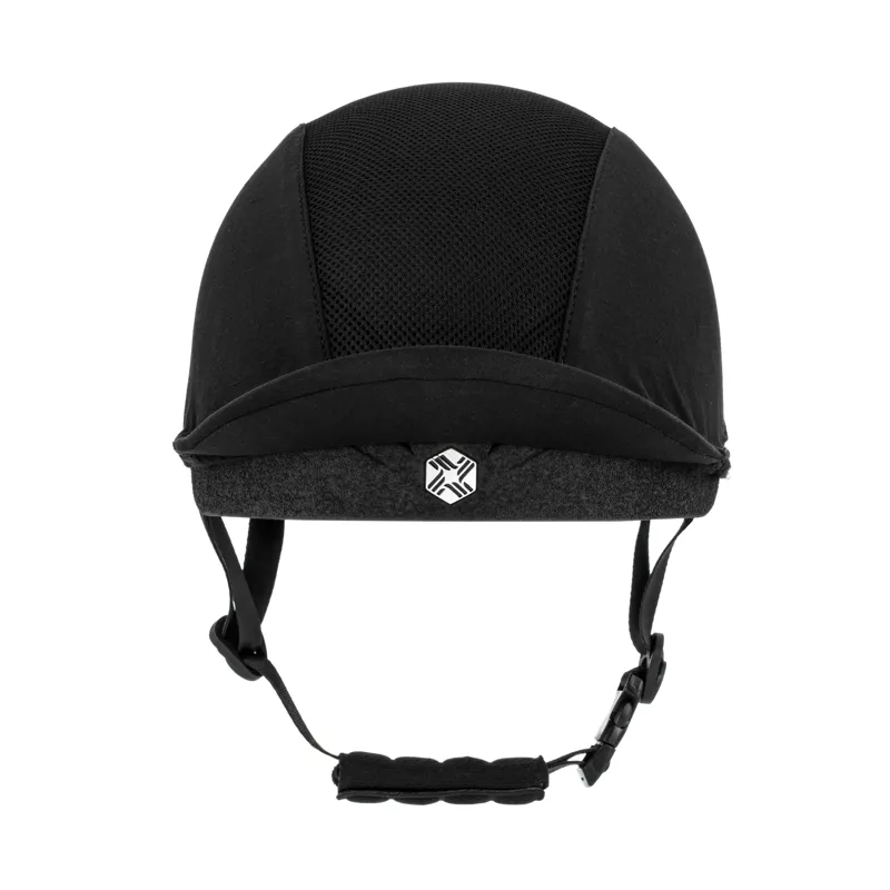 Charles Owen Phoenix Jockey Skull in Black with Silver-7