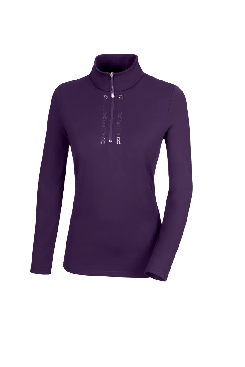 Pikeur Zip Shirt – Chemise D'équitation Sport Avec Col Strass, Neuve