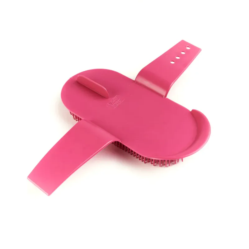 Shires EZI-GROOM Plastic Curry Comb in Pink-1